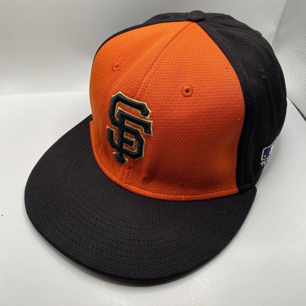 San Francisco Giants‎ Hat Flat Bill Adjustable Orange Black Team MLB Cleaned